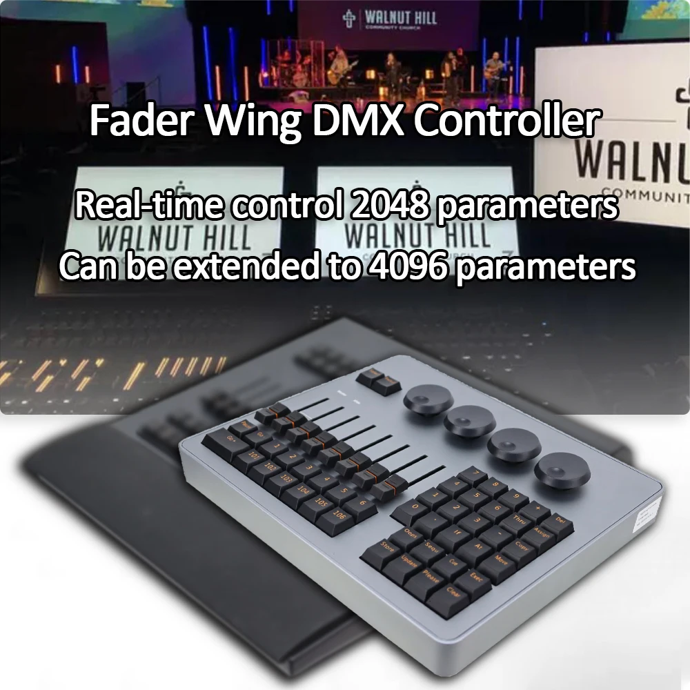 

Professional DJ Equipment Mini Command Wing And Fader Wing Console Dmx Stage Party Bar Lights Control Led Moving Head Lighting