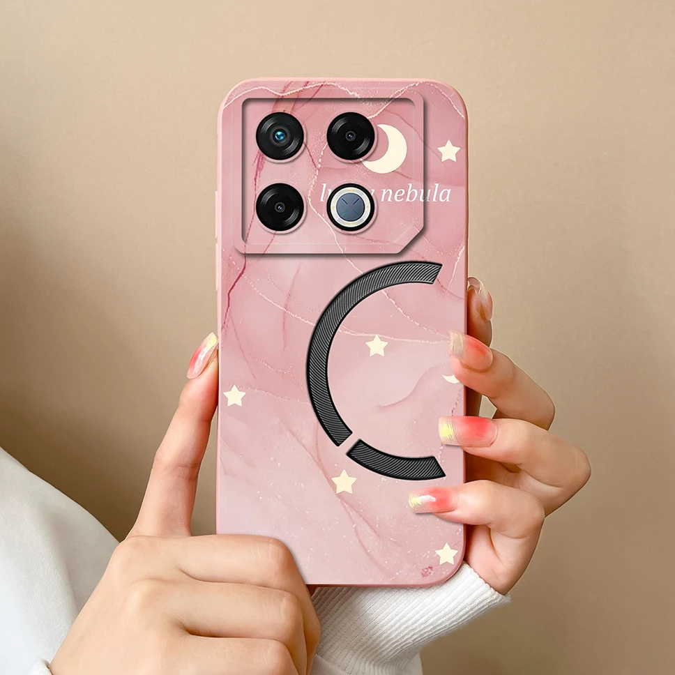 Cute Healing Pattern Soft Liquid Silicone Protective Phone Case Back Cover