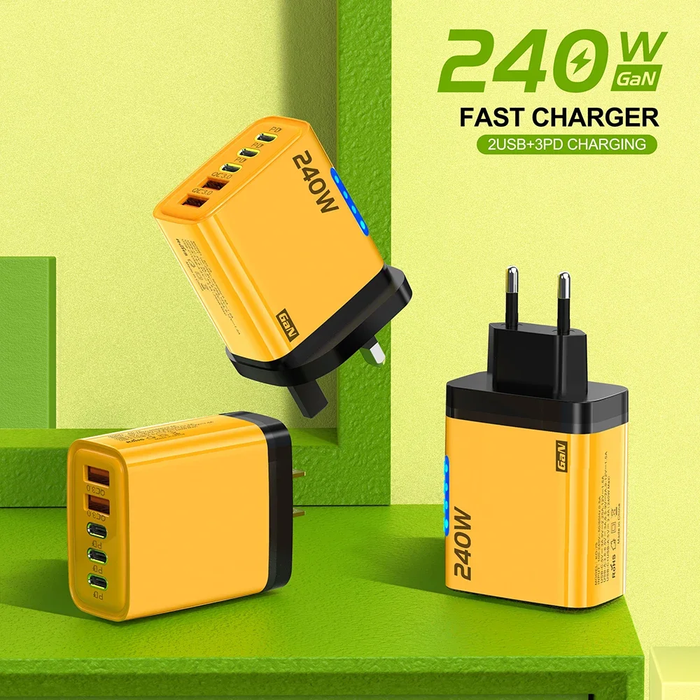 5-port Usb-c Pd Fast Charger With Quick Charge 3.0 Adapter_voghion.com