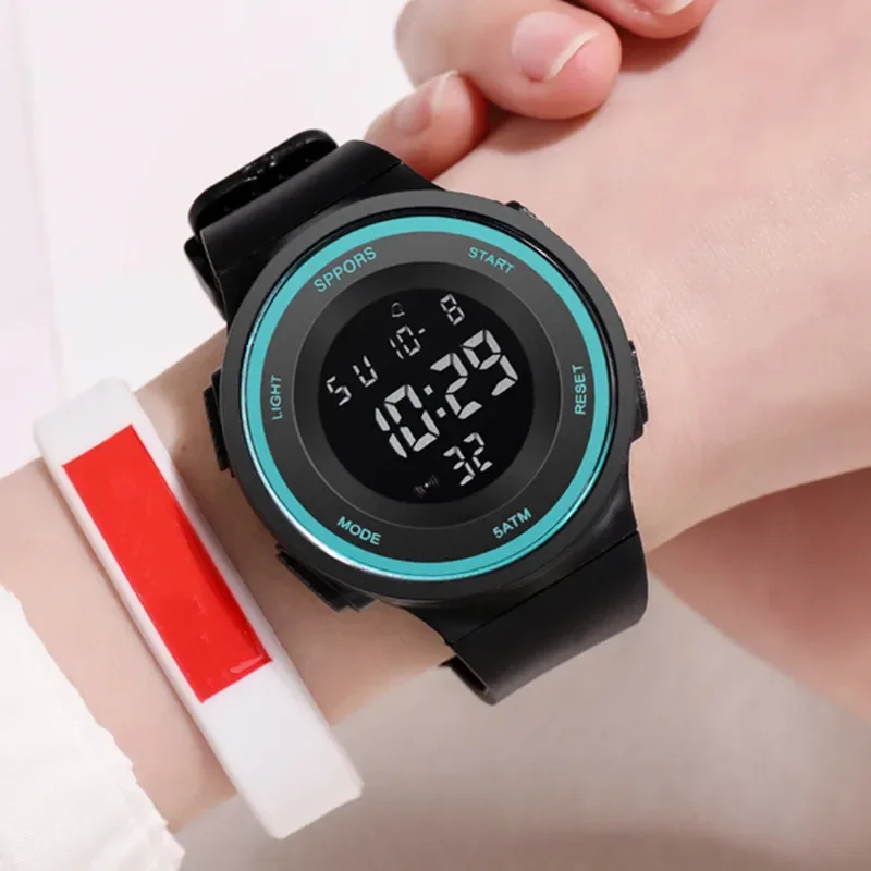 LED Waterproof Watches for Men Outdoor Sports Men Digital Led Quartz Alarm Men Wrist Watch Fashion Electronic Watch Relogio New 2023 new top brand men women couple lovers flexible elastic strap quartz watches simple stainless steel electronic wristwatches