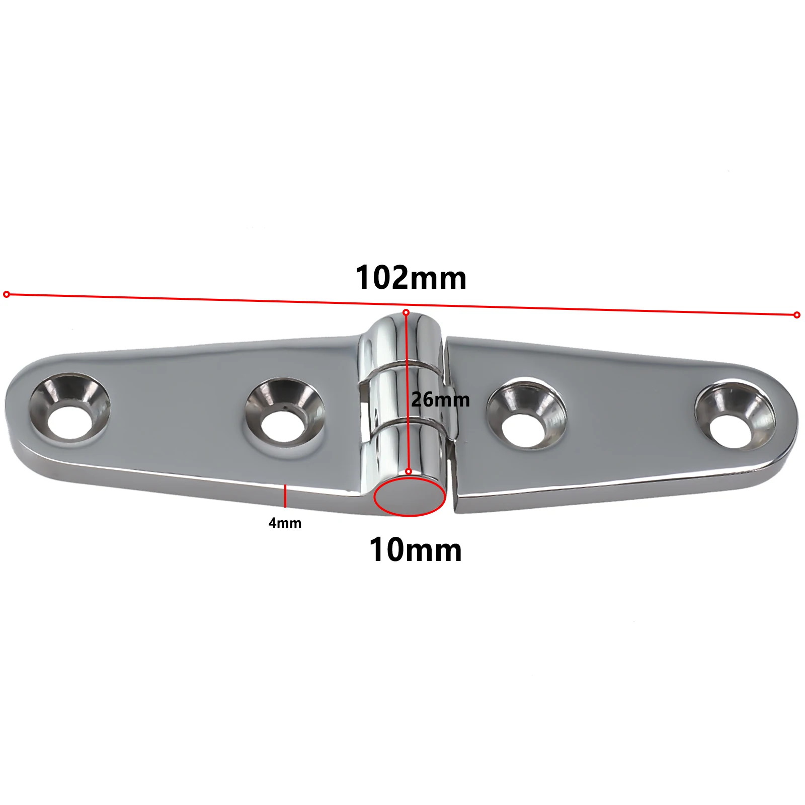 

Useful Brand New Boat Hinge Marine Hinges Home Locker Tool Box 5.5mm Butt Cabinet Door Hatch Hinge Parts Silver
