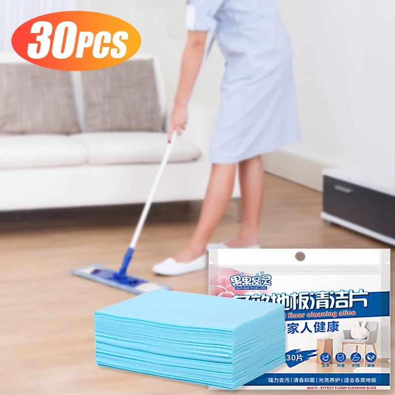 30pcs Home Floor Cleaning Tablets Wood Floor Polish Kitchen Bathroom