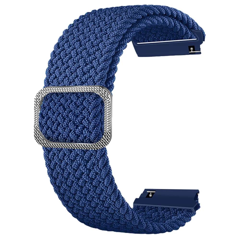Braided Nylon Parachute Buckle Strap, 22mm - Durable Watch Band in Ocean Blue