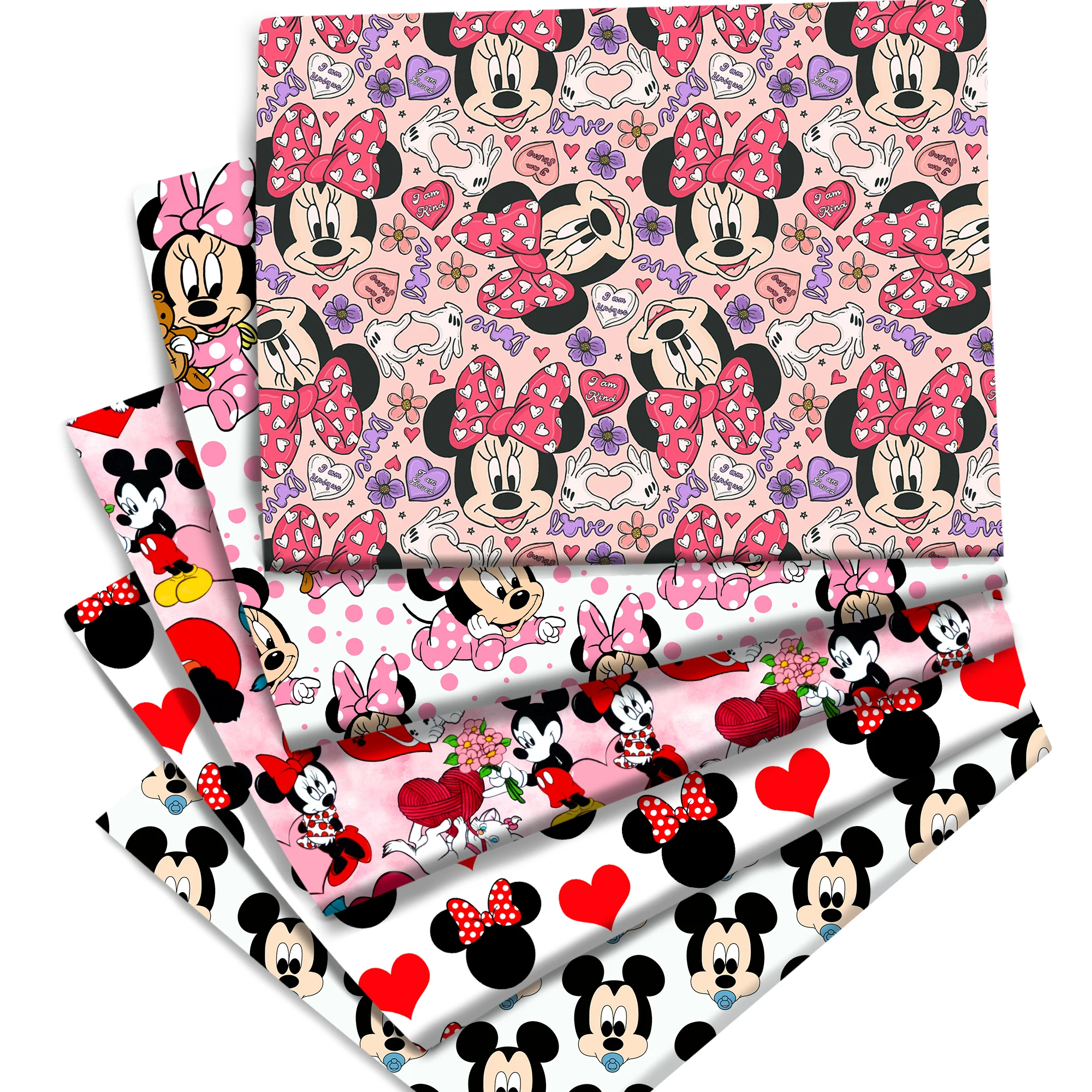 thumbnail image 2 of Venta de telas de algodón para coser ropa, vestidos, acolchados, costura, patchwork, princesas de Disney, Mickey, Minnie Mouse, pato Donald, 2 of 5