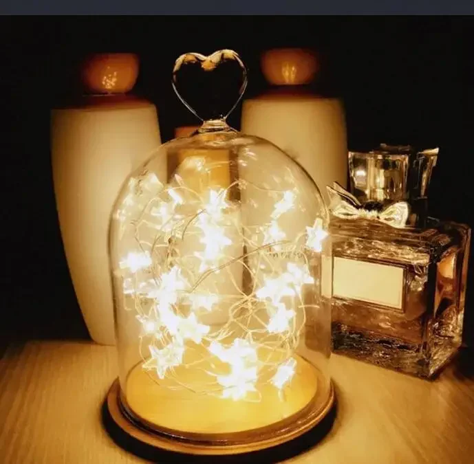 DIY 1/2m/3m Birthday Decoration Fairy Lights Friends Christmas Wreath Wedding Wedding Party Curtain String Battery Powered Event