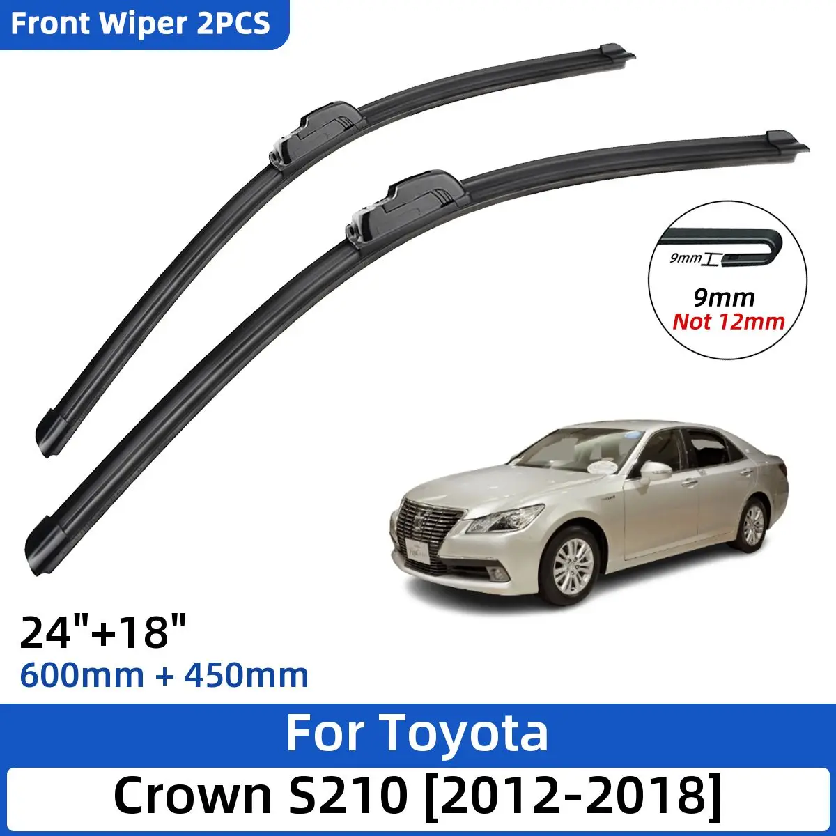 

2 шт., щётки стеклоочистителя для Toyota Crown S210 2012-2018 24 дюйма + 18 дюймов