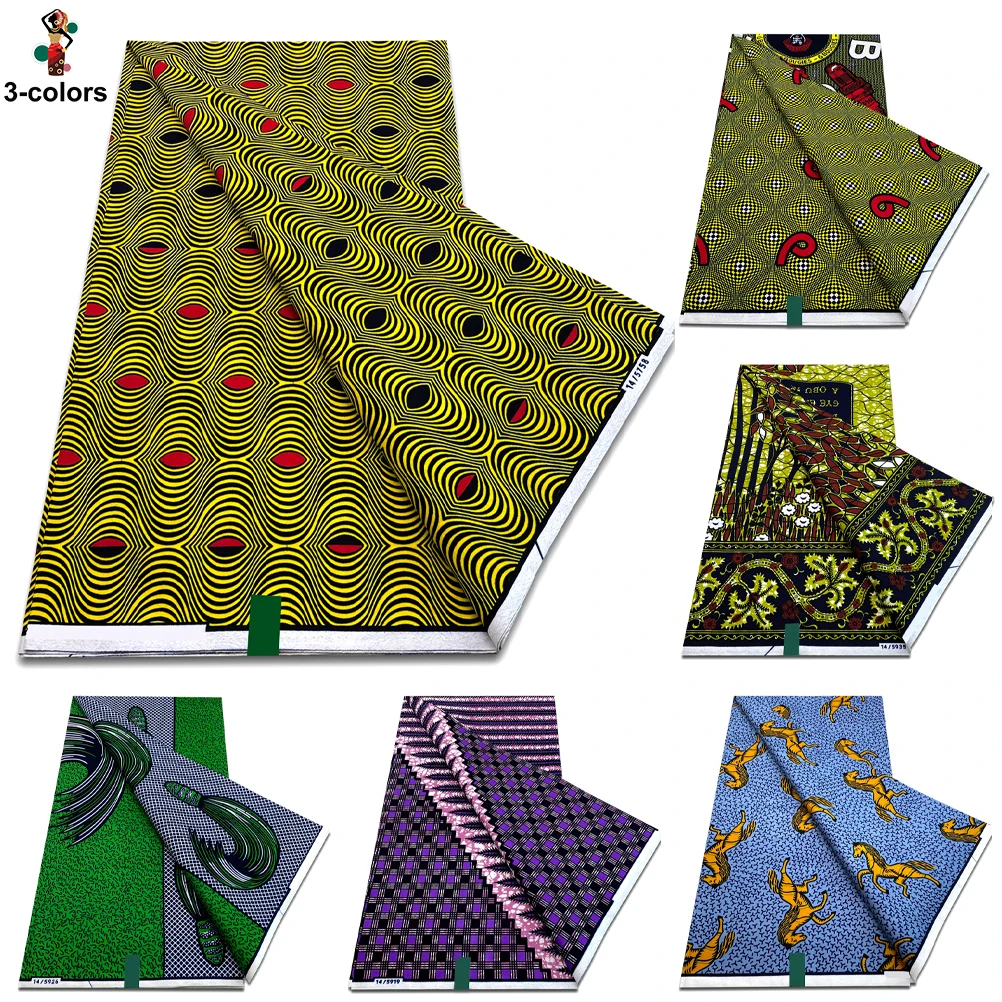 African Wax Fabric Ankara Wax Cotton For Dresses