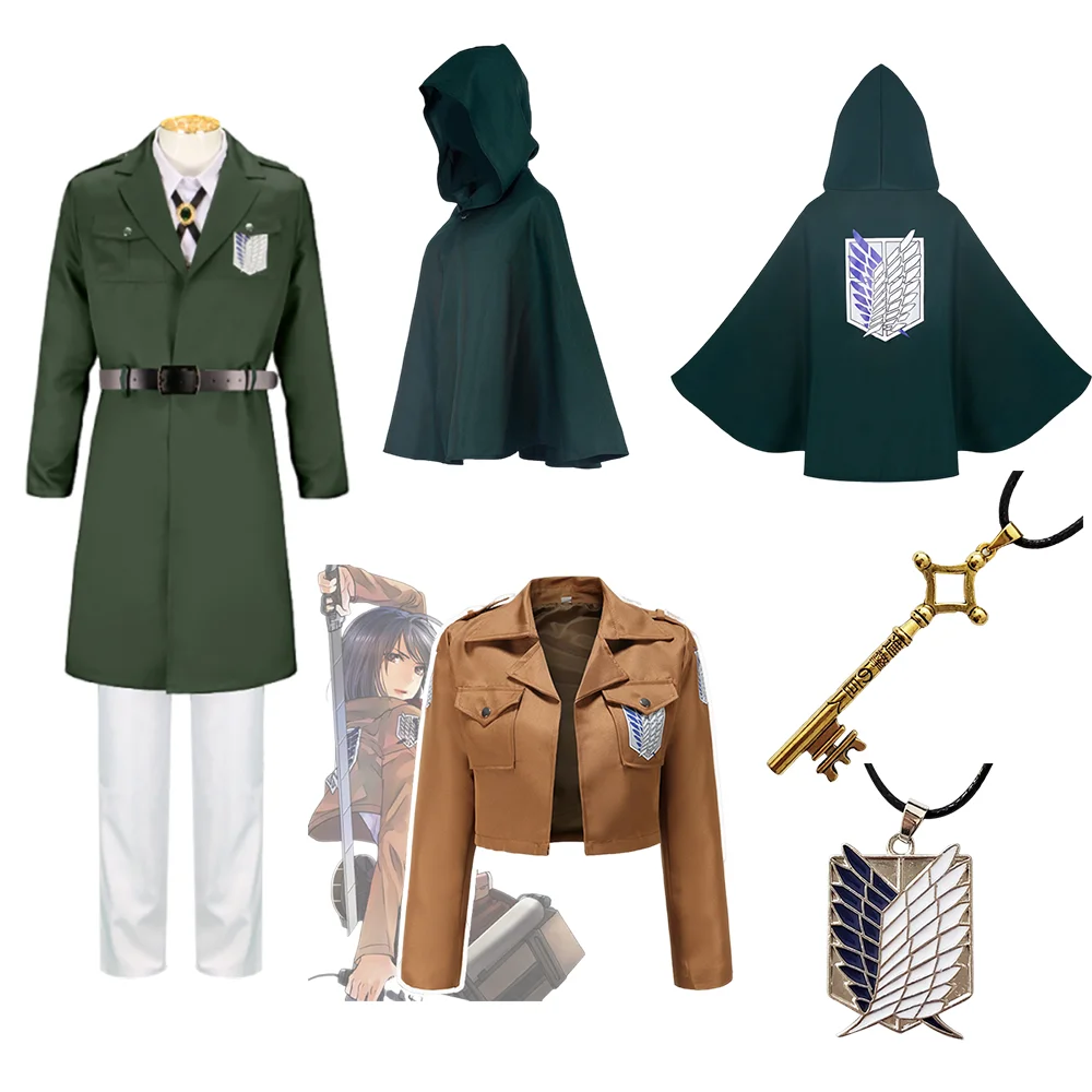 Attack on Titan Eren Levi Cosplay Costume Unisex Shingeki No