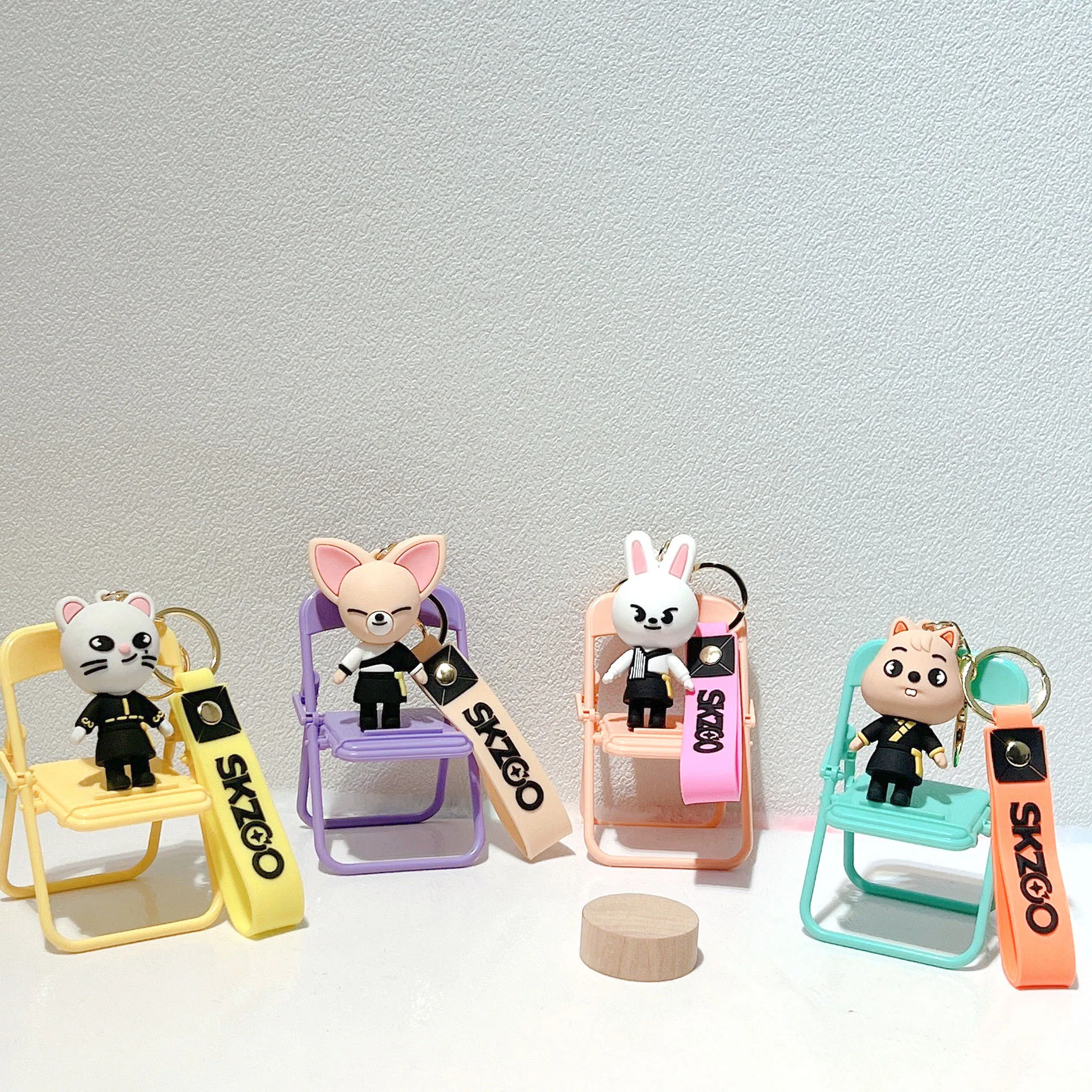SKZOO Cute Doll Keychain Pendant 3D Mini Model Backpack Car Accessories Fan Gift plush keychain,key chain,bunny keychain,balloon dog keychain