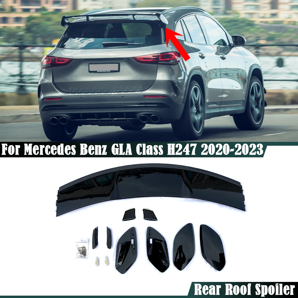 

Car Rear Trunk Boot Spoiler Wing For Mercedes Benz GLA Class H247 GLA180 200 250 GLA35 AMG 2020-2023 Roof Spoiler Wing