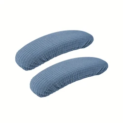 Premium Office Chair Armrest Covers - Removable, Waterproof, Elastic Fabric, Washable - 42x13cm (Blue)