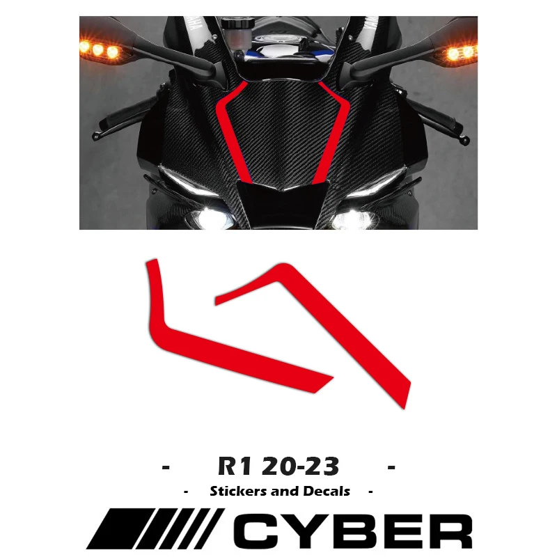 Motorcycle Front Fairing Shell Line Sticker Decal For YAMAHA YZFR1 R1 2020-2023 New Sticker Decal 2020-2021-2022-2023 for yamaha yzfr1 r1 2020 2023 new sticker decal 2020 2021 2022 2023 motorcycle front fairing shell line sticker decal