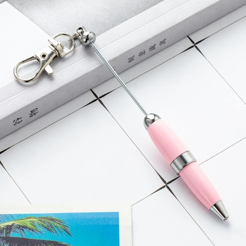 5pcs Beadable Ballpoint Pen 1.0mm Stationery Pen Smooth Writing Metal DIY Beaded School Supplies F19E ballpoint pen,multifunction ballpoint pen,multifunctional pen,ball point pen