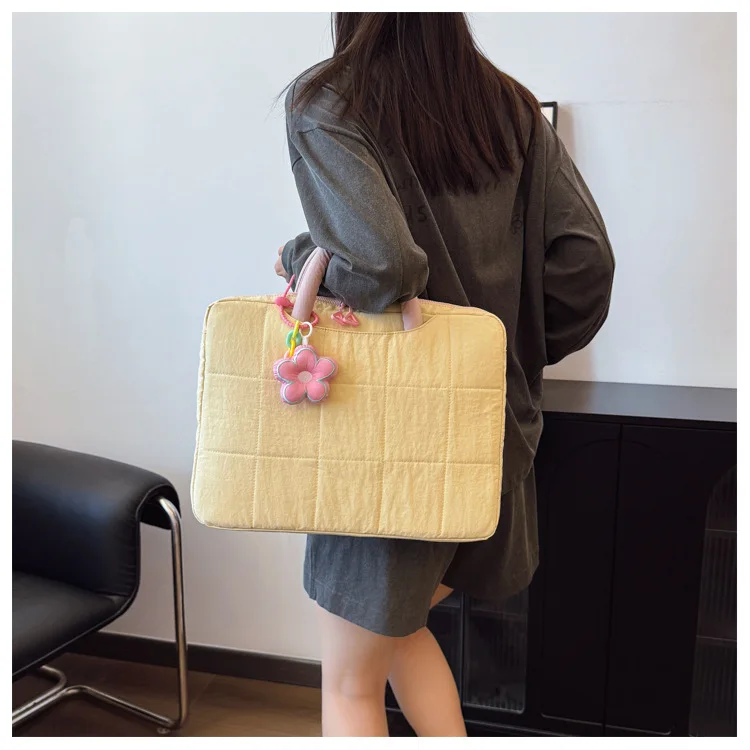 Puffy Laptop Sleeve 14/16 Inch Commuter Laptop Briefcase Notebook Sleeve Notebook Case Portable Handbag for Women