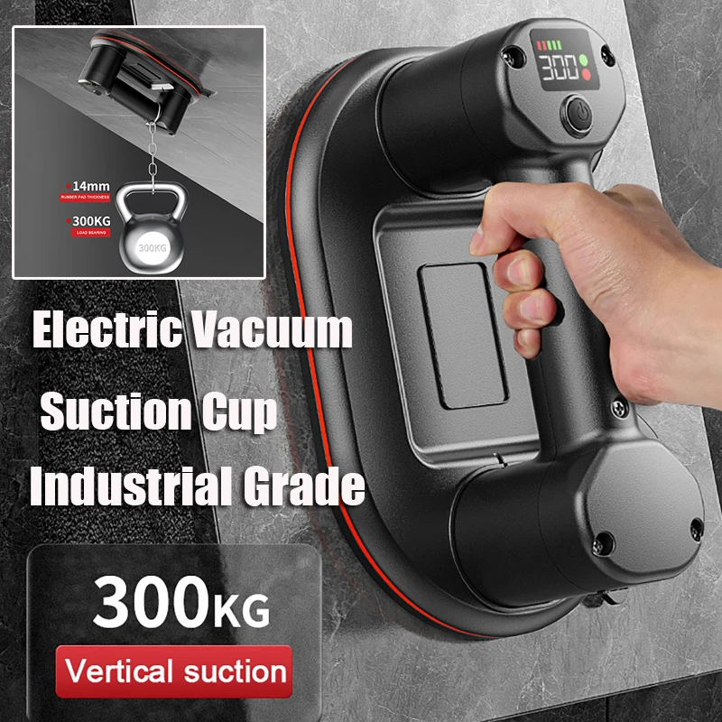 300KG Load Industrial Grade Electric Vacuum Suction Cup Strong Heavy-duty Suction Lifter for Ceramic Tiles Glass Smooth Surface