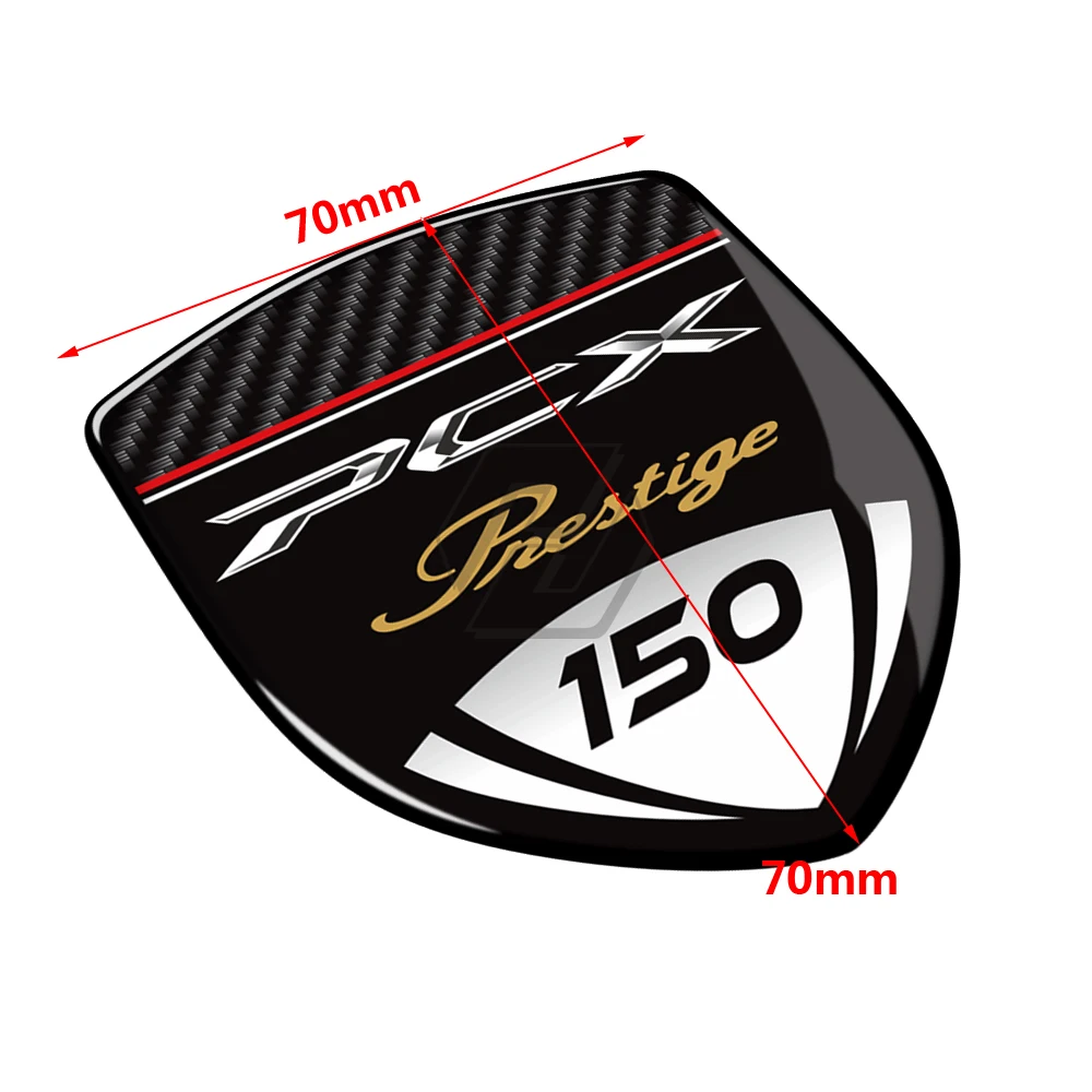 black 3D Emblem Nameplate Sticker Decal Badge,Pair Motorcycle Sticker 3D Flexible Plastics Side of Logo Decal Part for Honda Pcx 150 125 2017