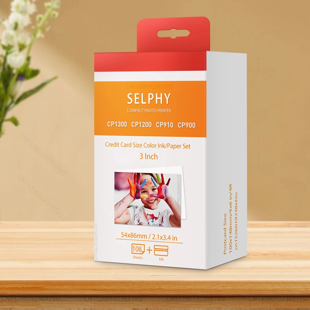 6 Inch Compatible Iconic Brand Selphy CP1300 CP1500 Cartridge Ink Paper work for Selphy CP1200 CP910 CP900 Photo Printer KP-36IN KP-108