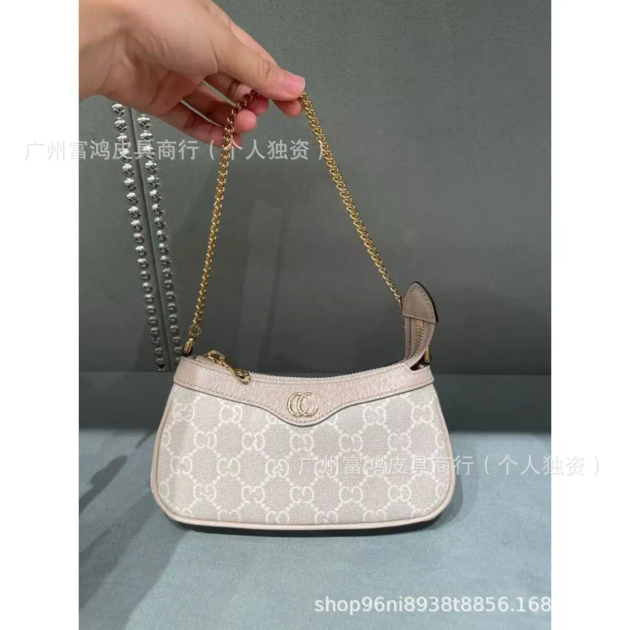 Міні-класична жіноча сумка на ланцюжку Ophidia з квітковим малюнком, жіноча сумка на одне плече, шкіряний матеріал, щоденна вода, вареники...