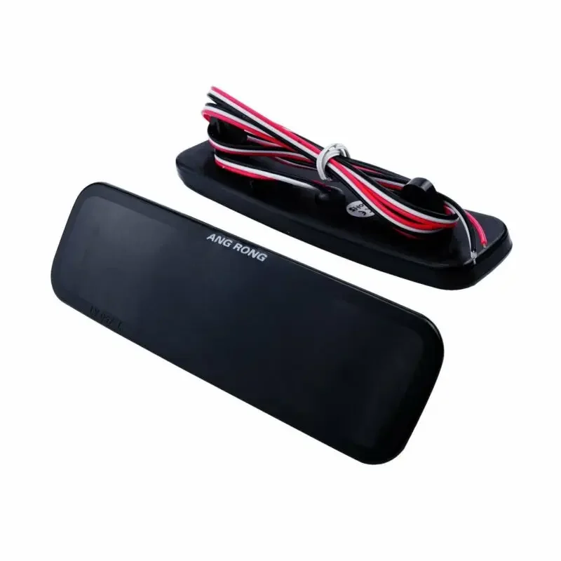 ANGRONG LED rosso paraurti posteriore riflettore fanale posteriore con lente nera affumicata per Ford Transit Van Custom Connect Tourneo 2013-up - immagine 3