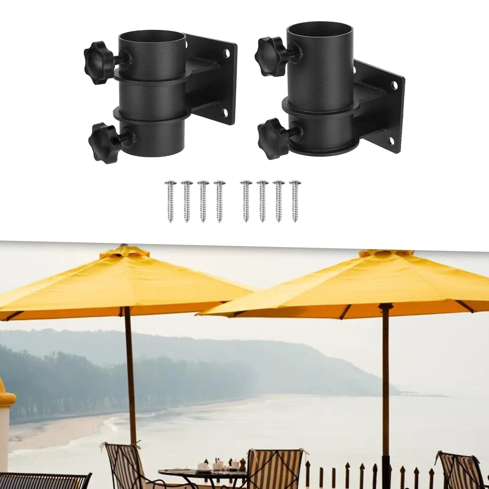 

Umbrella Base Stand Fits 30-50mm Pole Sun Shelter Sun Umbrella Holder Parasol Umbrella Mount Parts for Courtyard Attachments