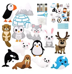 Festive Farm Animal DIY Sewing Craft Kit (Arctic animals)