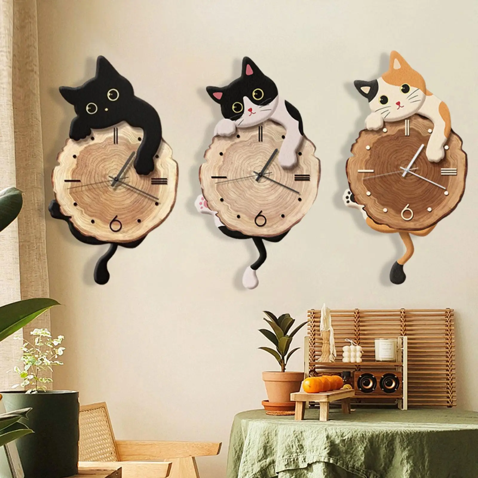 Stylish Cute Cat Decorative Wall Clock