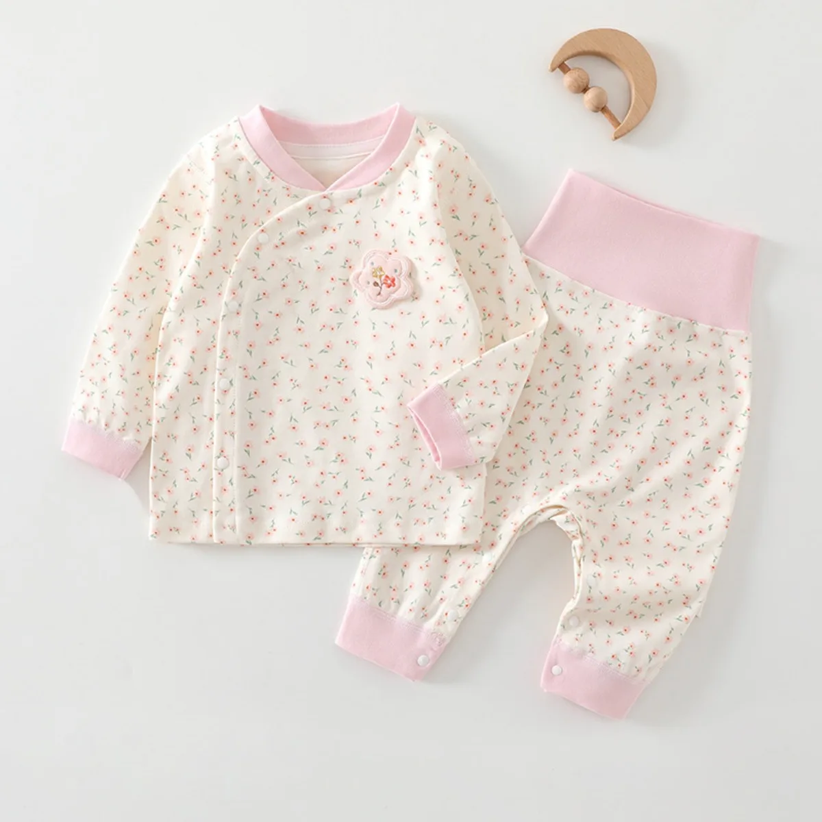 Nuovo Set di Abbigliamento 2 Pezzi in Puro Cotone per Neonati 0-24 Mesi, Primavera-Autunno, Top e Pantaloni Eleganti per Uso Quotidiano, Outfit Casual e Carino - immagine 5