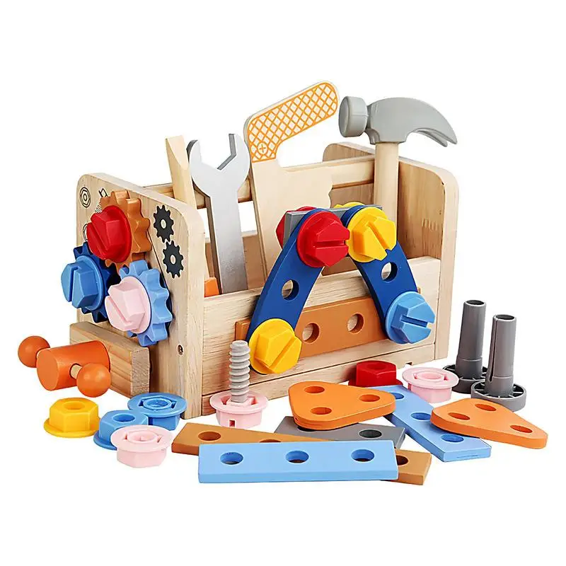 

Screw Nut Disassembly Toy Wooden DIY Hand-held Screw Disassembly Nut Toy Nut Disassembly And Assembly Learning Sensory Bin