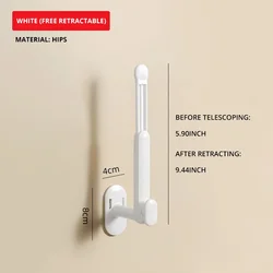 L-Shape Adjustable Punch-Free Hook for Coats, Hats, Towels, and Clothes (1pc white expandable)