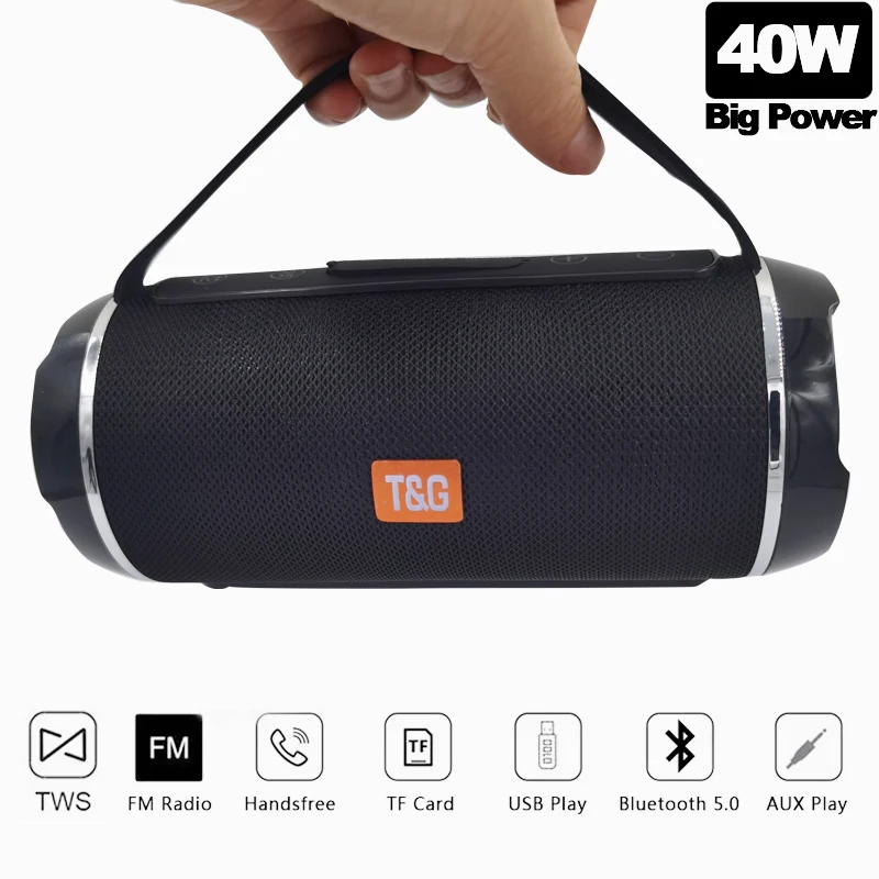 TG116C Wireless Powerful Bluetooth Speaker Box Outdoor Speakers Subwoofer Music Center BoomBox 3D Stereo Radio Smart Mini New