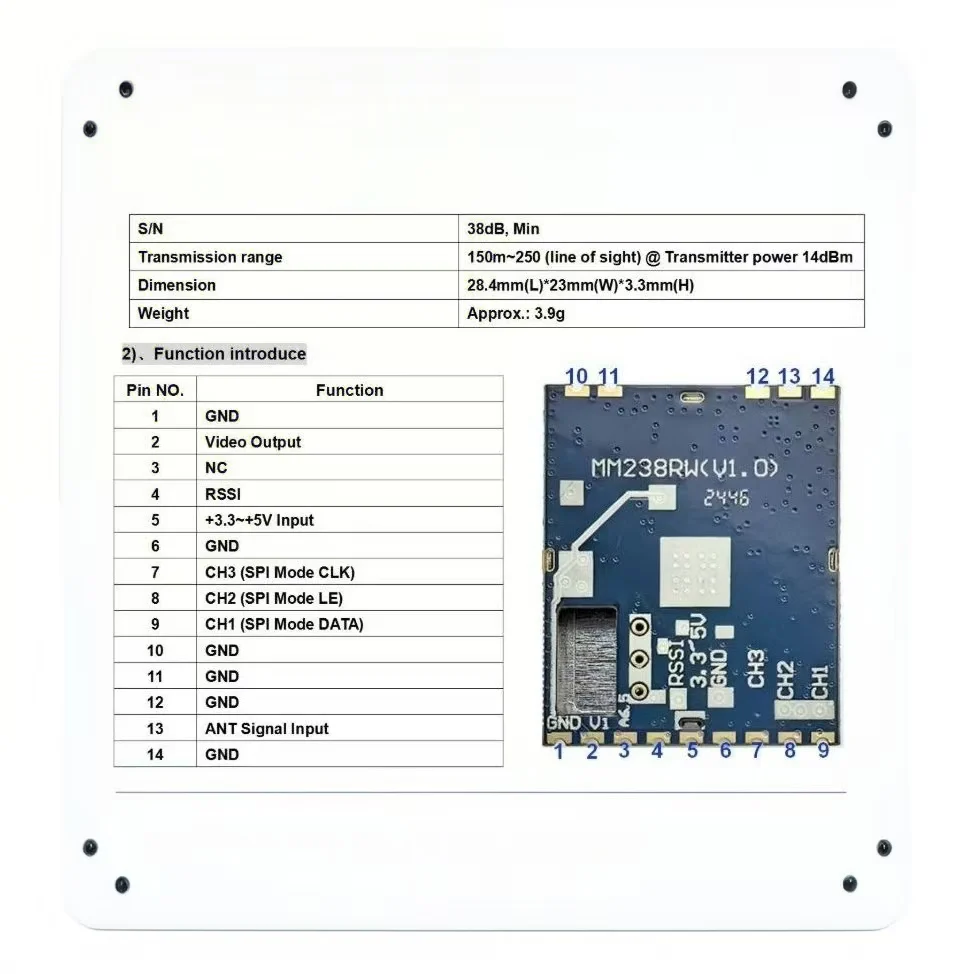 Récepteur Vidéo 4.9G/5.8G RC FPV avec ou sans Audio - 65.69€