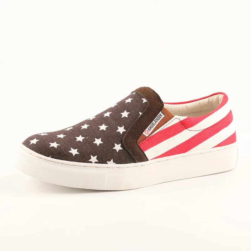 TMA EYES Spring and Summer Women's  Simple Casual  Shoes WIth Stars and Stripes 4