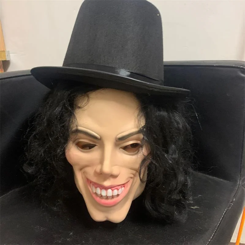 Nueva Máscara de cabeza de látex de la celebridad de la película, máscara de cara humana súper estrella, disfraz realista, accesorios de Cosplay de Halloween