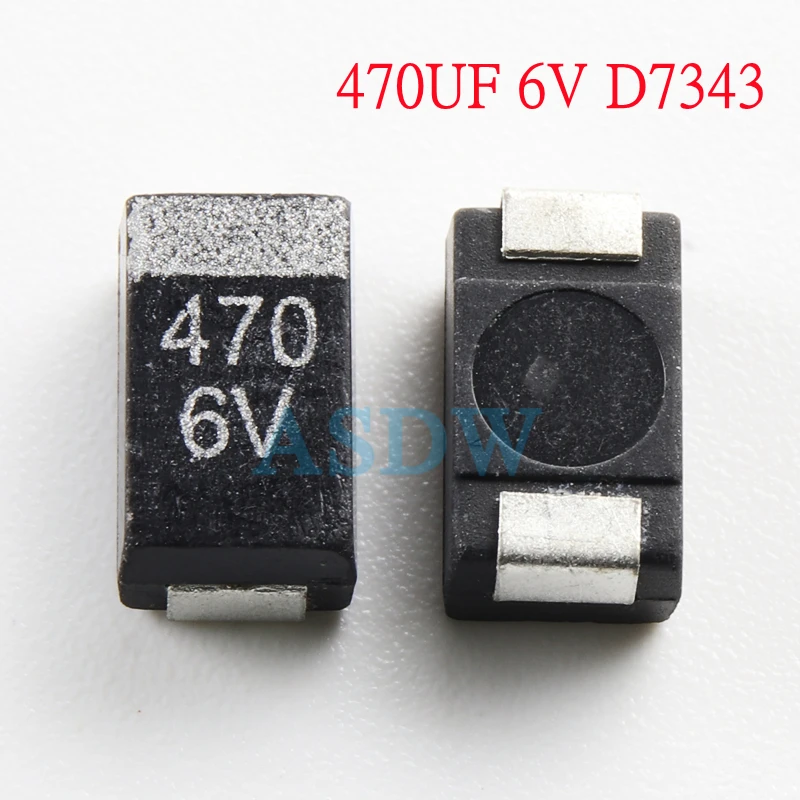 

Original 10pcs/ 6.3V470UF 477 470UF 6V D7343 D Tantalum Capacitor New In Stock