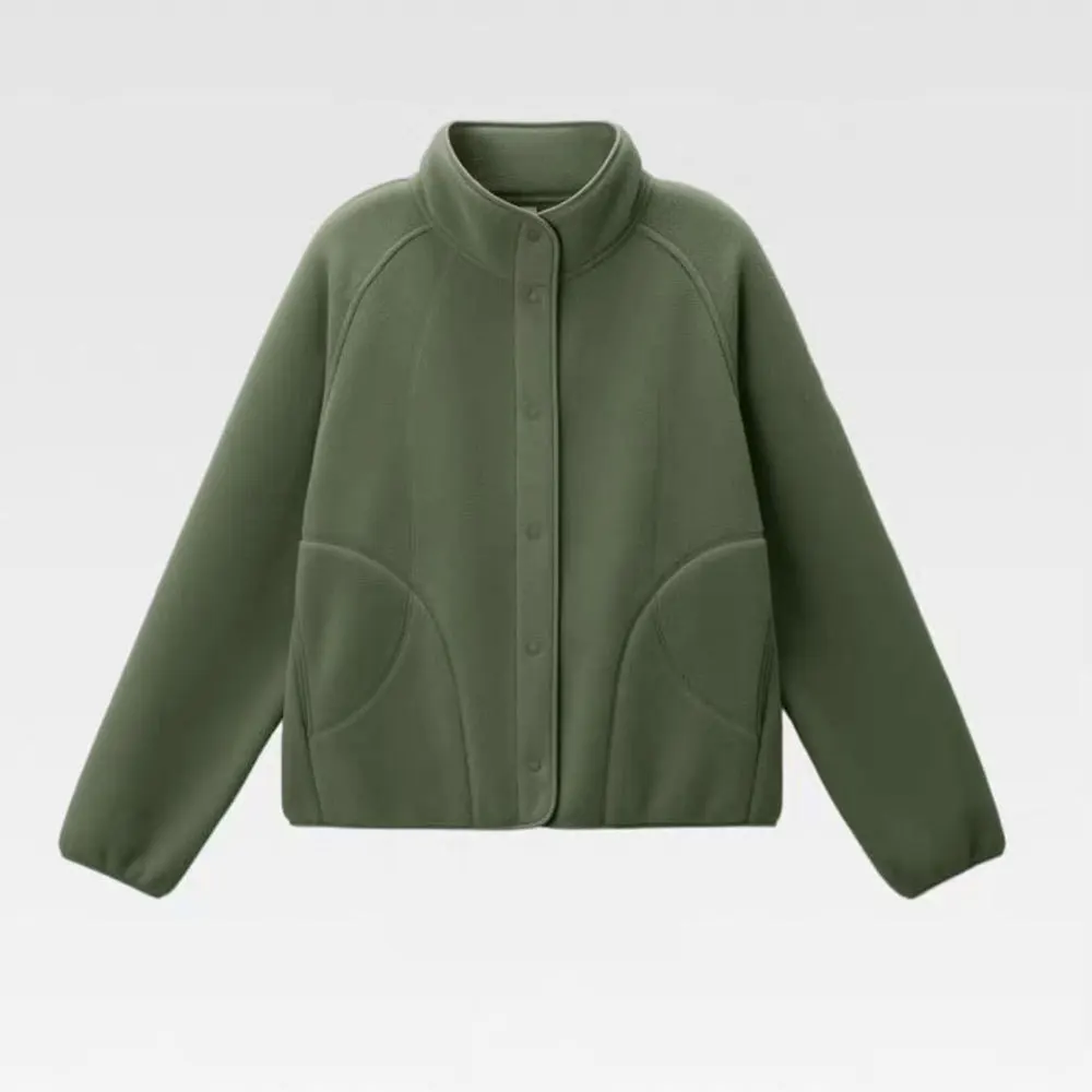 Damen Casual Jacke mit Stehkragen, Lange Ärmel, Winddicht, Freizeit, Vielseitig Kombinierbar, Herbst Winter Neu, Schlanke Passform – Detail 7