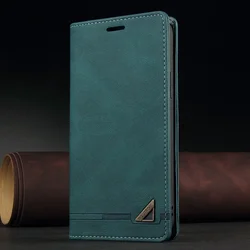 Premium RFID Blocking Magnetic Leather Wallet Case with Card Slots - Poco X3 Pro (X3 NFC) (Green)