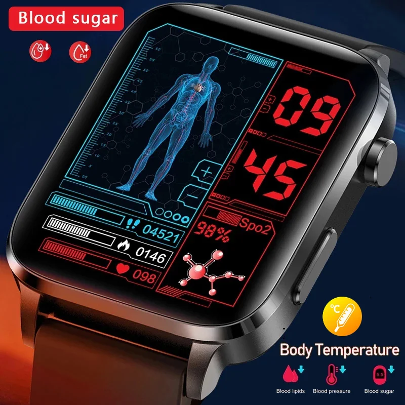 2024 indolore Non invasivo misura zucchero nel sangue Smart Watch uomo  trattamento Laser pressione sanguigna salute donne glucometro Smartwatch -  AliExpress