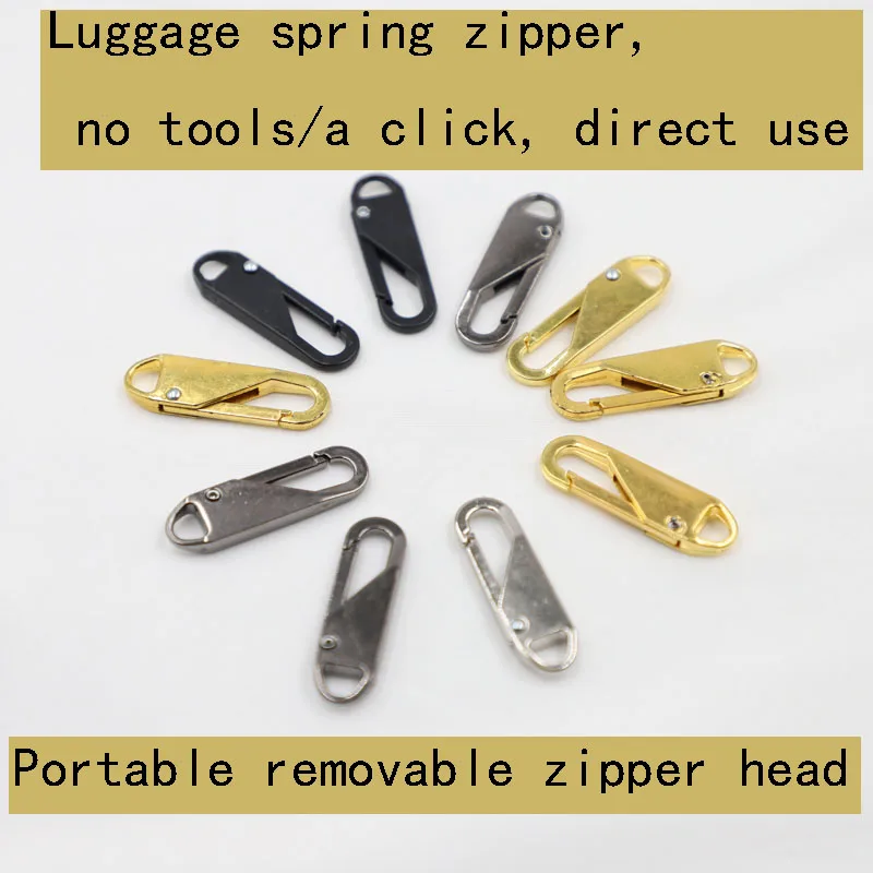 4/10 Zipper Head Lnstant Repair Kit Linker For Jacket Backpack Luggage Replacement Random Color