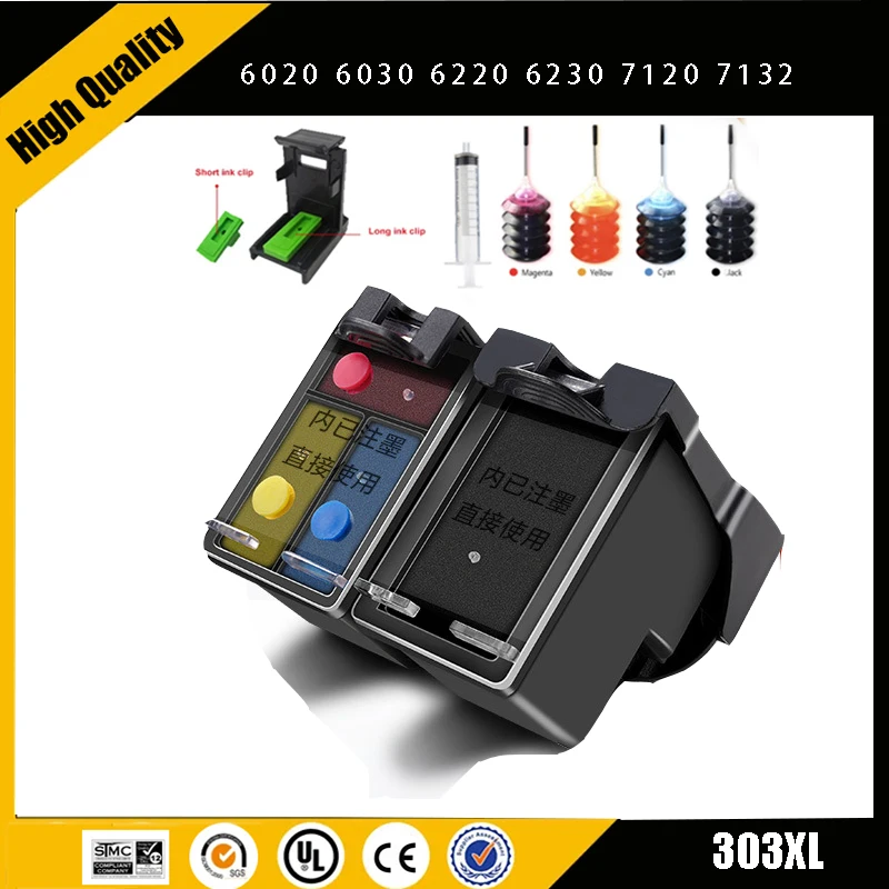 Cartuccia D'Inchiostro Einkshop 303Xl Compatibile Per Hp 303 Hp303 Hp303Xl Envy Photo 6220 6222 6230 6232 6252 6255 6234 7130 7134