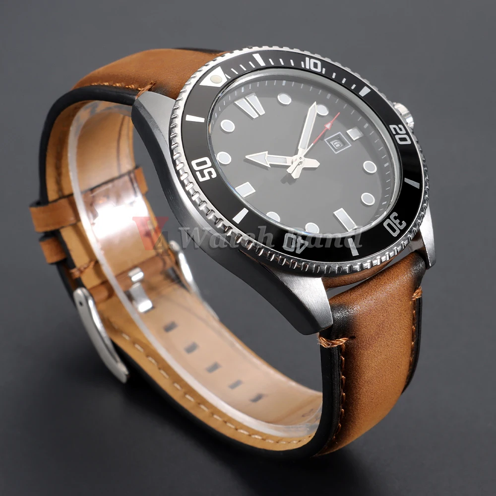 Vintage Brown Leather Watch Strap - Universal Breathable Bracelet