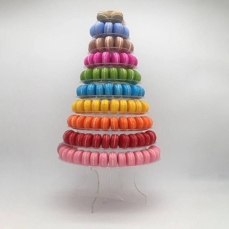 

10 Tiers Macaron Tower Macaroon Display Stand Baby Shower Birthday Party Cake Decorating Supplies Wedding Decoration Transparent