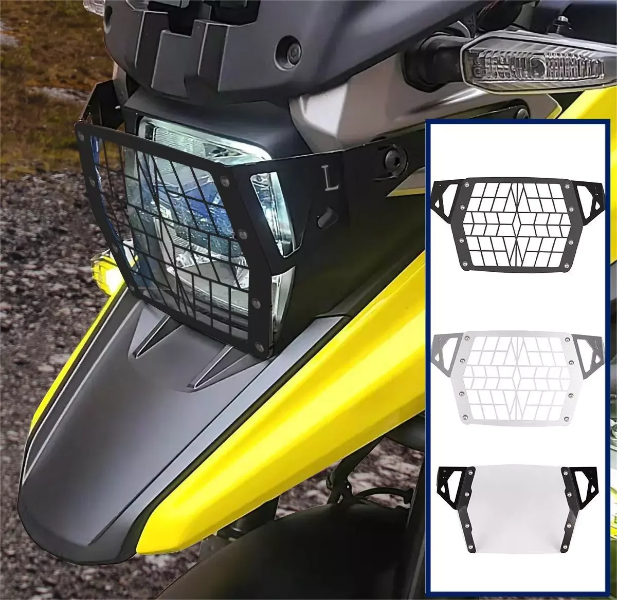 Motorcycle Parts Headlight Guard Grill Protector Cover Clear Shell For