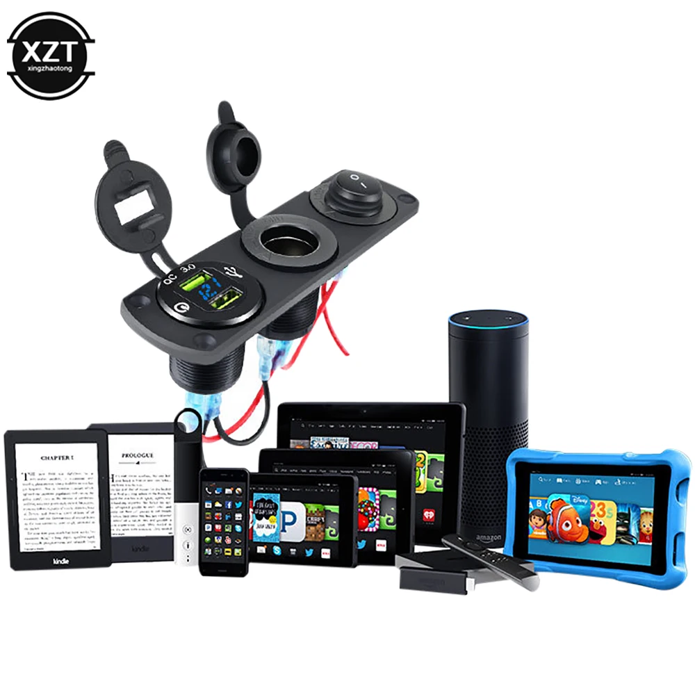 ο 12V    3in 1  ڵ RV ؾ Ʈ    Ͽ    QC3.0 USB ܼƮ г