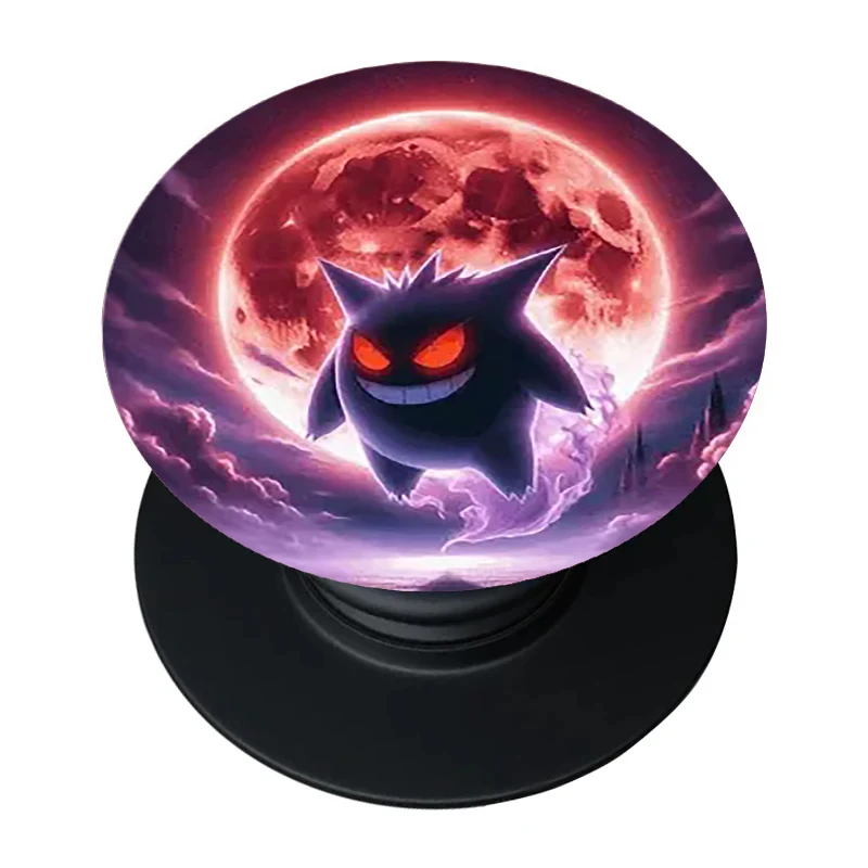 Gengar Popping Black Phone Socket Grip and Stand Holder - Popular Universal Mobile Accessory