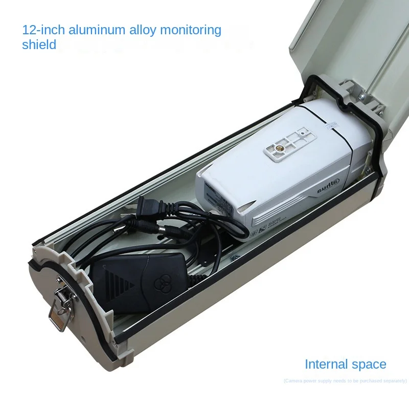 12 Inch Waterproof Video Surveillance CCTV Camera Housing 37x12.5x11cm Aluminum Alloy Outdoor Enclosure Casing Monitoring Shell