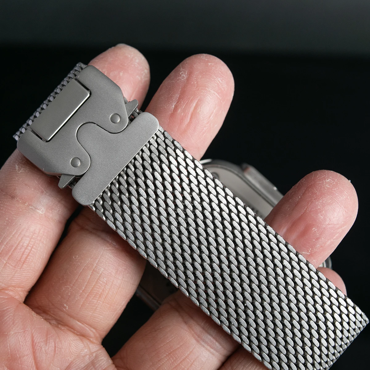 VWAR 100% حزام ميلانيزي من التيتانيوم النقي لساعة...