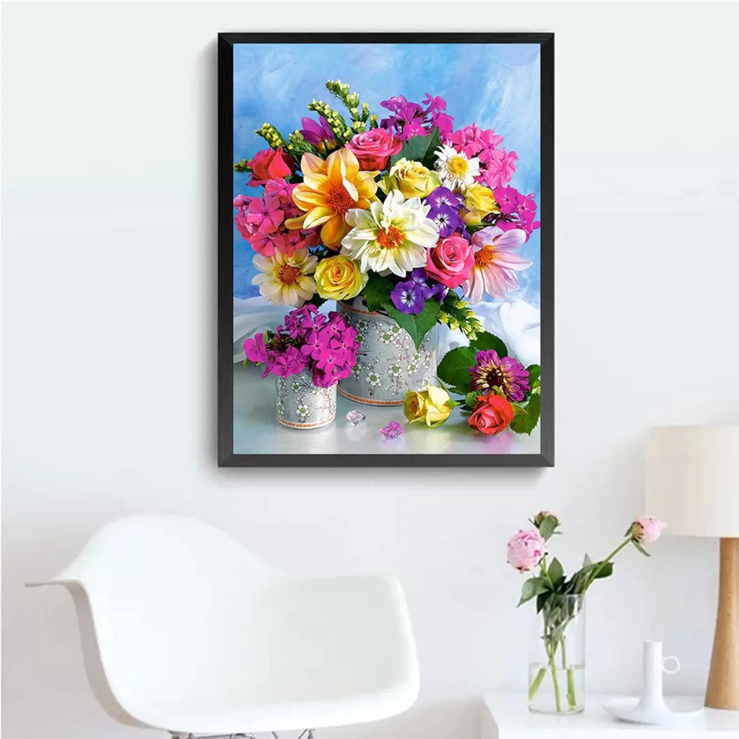 5D Diy Diamond Painting Flower Cross Stitch Kit AB Diamond Round Rose Sunflower Embroidery Mosaic Art Home Decor diamond art painting kit diamond painting set diamond painting