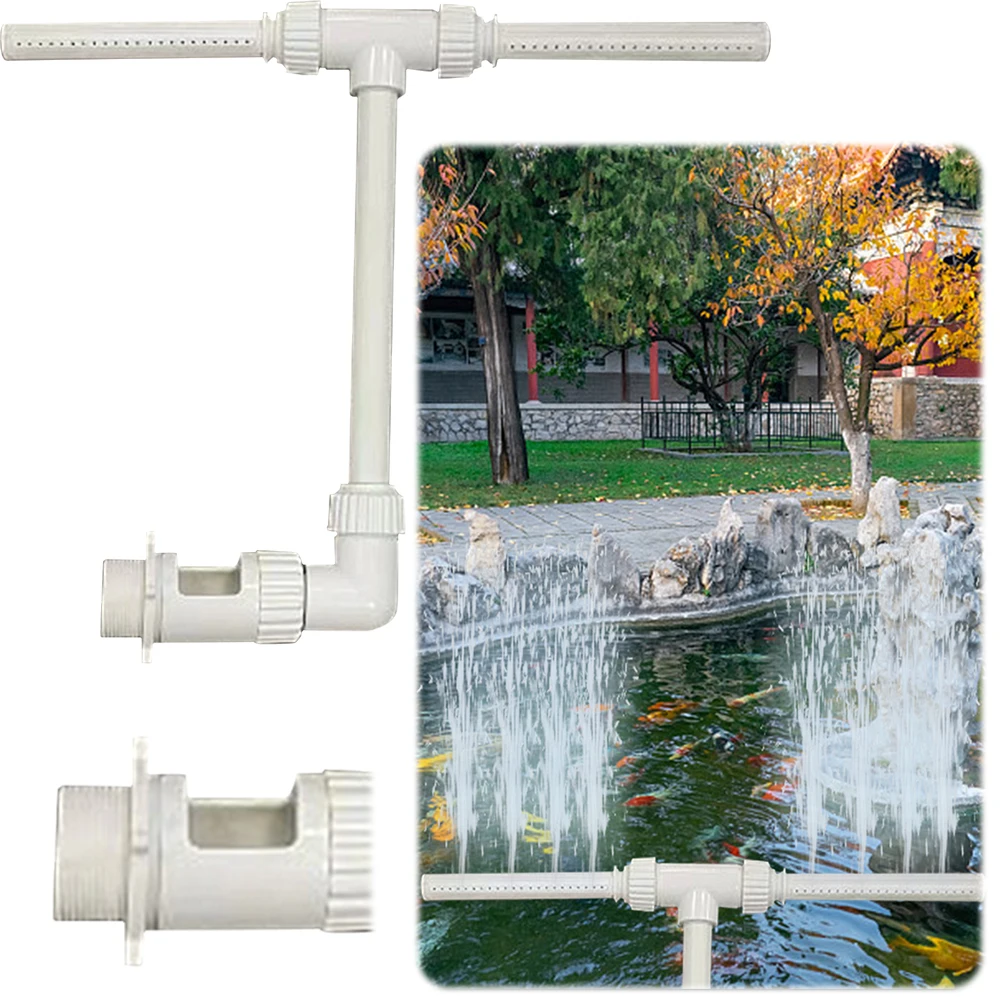 Dual Spray Water Fountain Adjustable Height Waterfall Pool Sprinkler Fun Pool Waterfall Sprayer Above Ground Pool Accessories