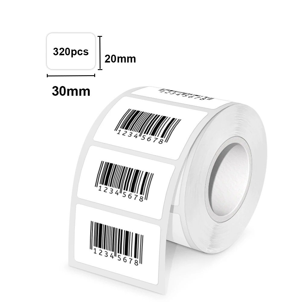 E210 Label Paper Transparent White Adhesive Label Sticker for E210 Bluetooth Thermal Label Printer P50 Phomemo M110 Label Maker