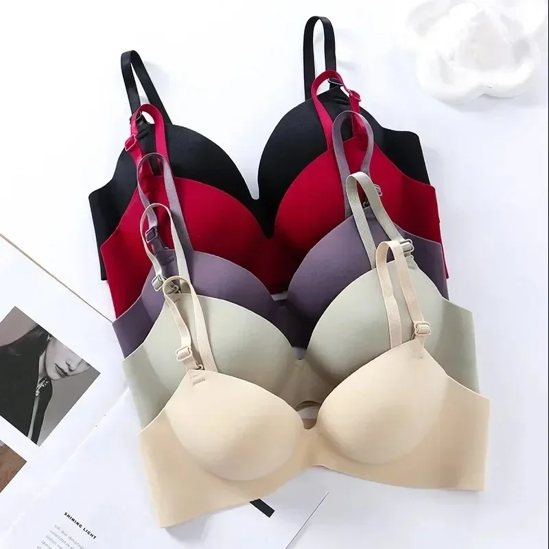 Women Seamless Bra Sexy Push Up Bralette No Wire Girls Students Breathable Lingerie Fashion 3/4 Cup Wireless Female Lingerie 2